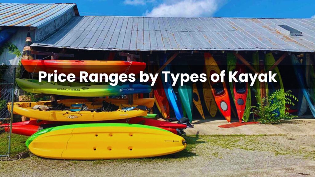 Price Ranges by Types of Kayak